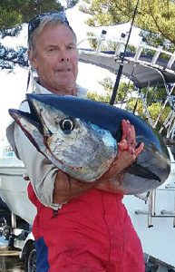 Allan Kilpatrick with his 23kg tuna (Picture: Greg Kilpatrick).   